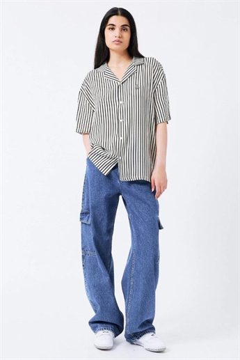 Dr. Denim, Madi Shirt, Bean small stripe